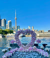 Will You Marry Me Floral Heart Arch - Toronto Proposal Package