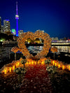 Will You Marry Me Floral Heart Arch - Toronto Proposal Package