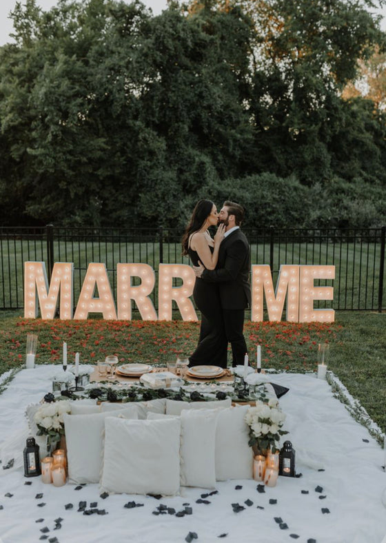 "Marry Me" Proposal with Picnic Setup - Toronto Proposal Company